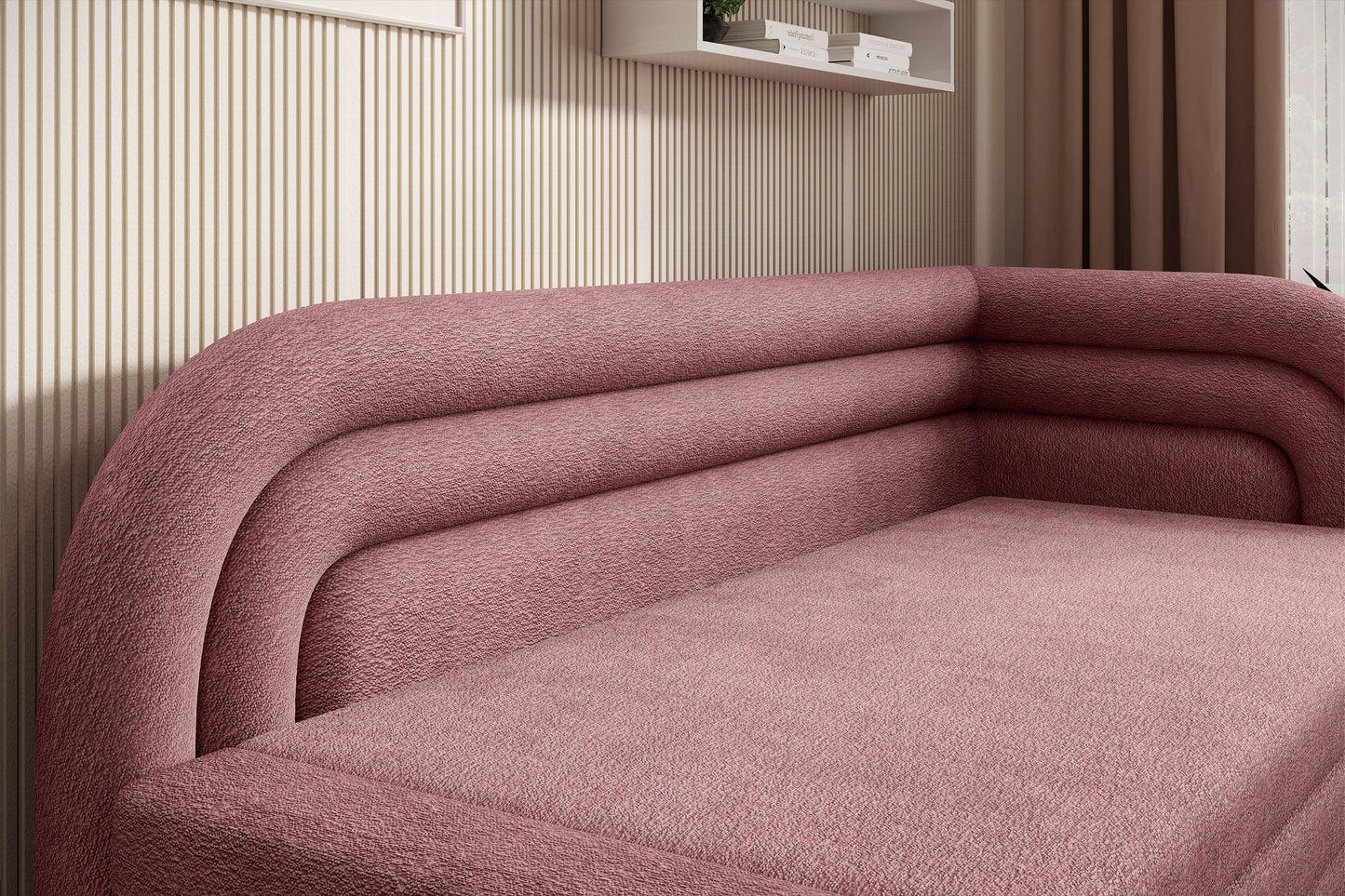 Fabillo Storage Sleeper Sofa - Blush