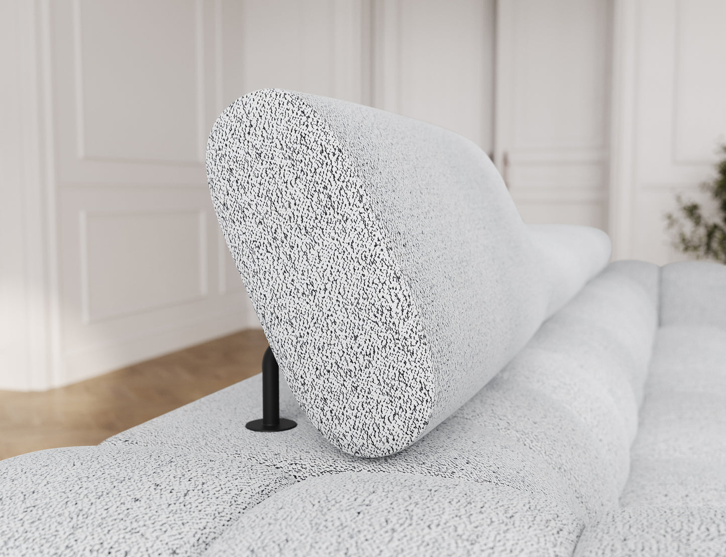 ReForm Creative Home Festello 3 Seater Sleeper Chaise Sofa - Light Grey-Free Delivery-USA & CANADA