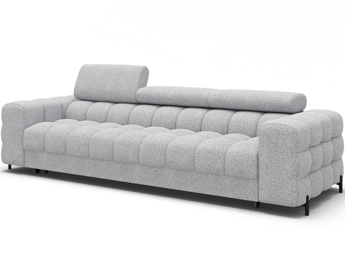 ReForm Creative Home Festello 3 Seater Sleeper Chaise Sofa - Light Grey-Free Delivery-USA & CANADA