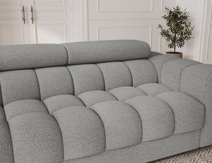 Festello 3 Seater Sleeper Chaise Sofa - Grey
