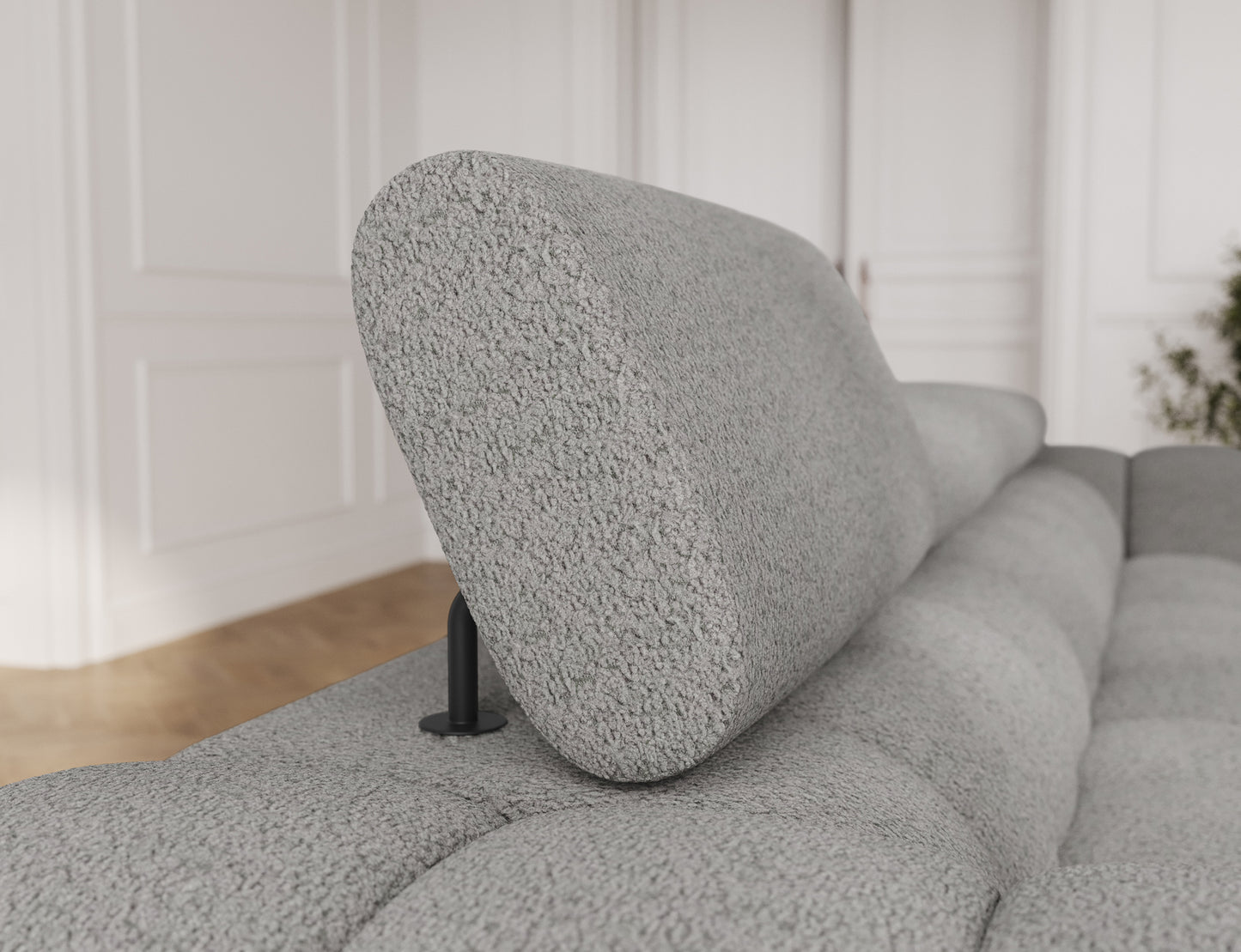 Festello 3 Seater Sleeper Chaise Sofa - Grey