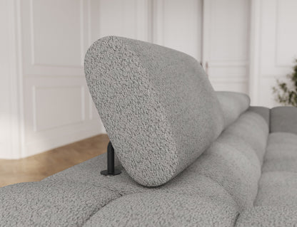 Festello 3 Seater Sleeper Chaise Sofa - Grey