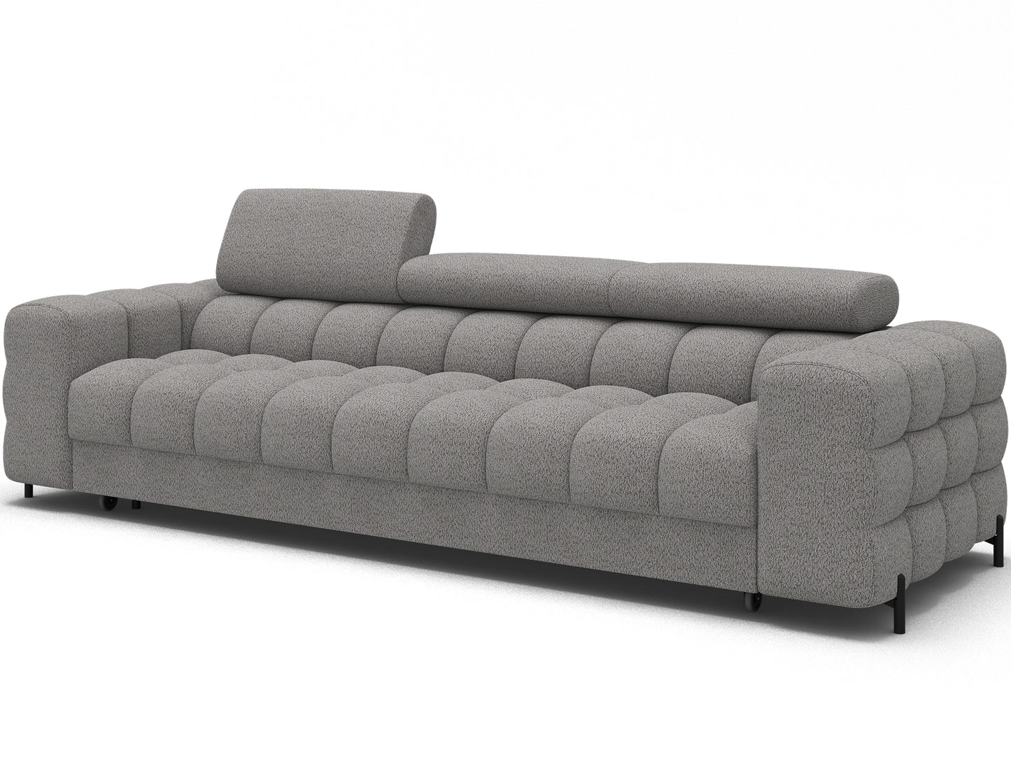 Festello 3 Seater Sleeper Chaise Sofa - Grey