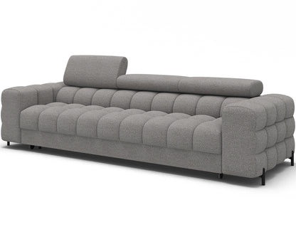 Festello 3 Seater Sleeper Chaise Sofa - Grey