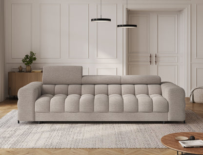 ReForm Creative Home Festello 3 Seater Sleeper Chaise Sofa - Beige-Free Delivery-USA & CANADA
