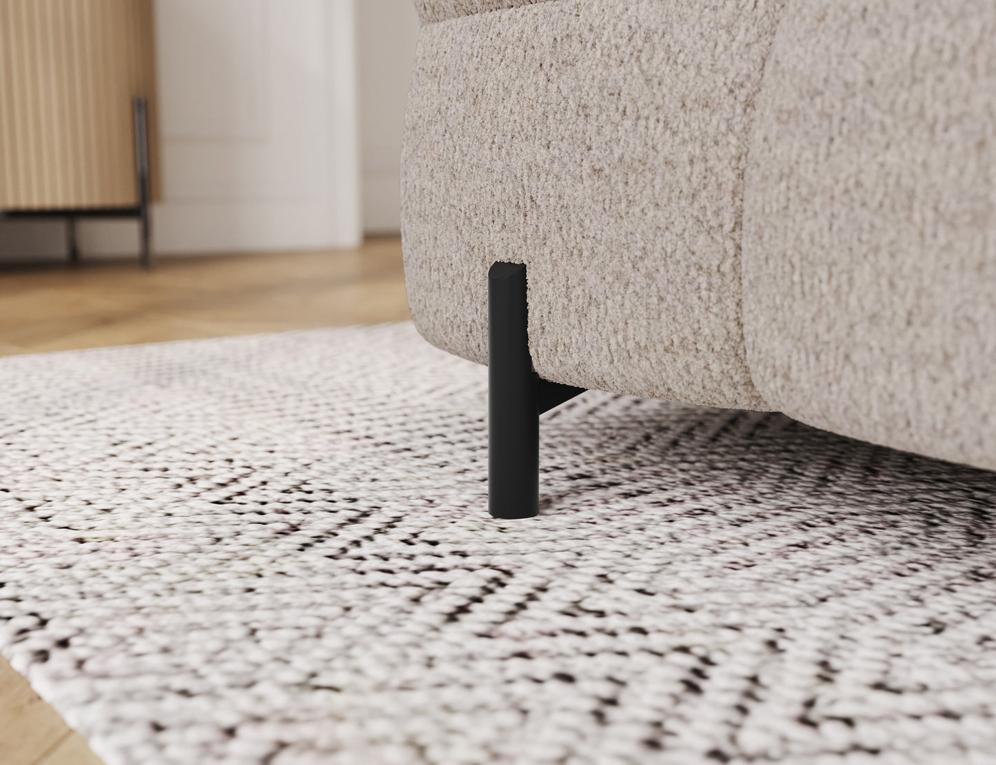 Festello 3 Seater Sleeper Chaise Sofa - Beige