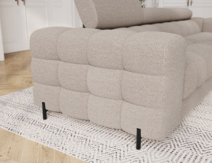 Festello 3 Seater Sleeper Chaise Sofa - Beige