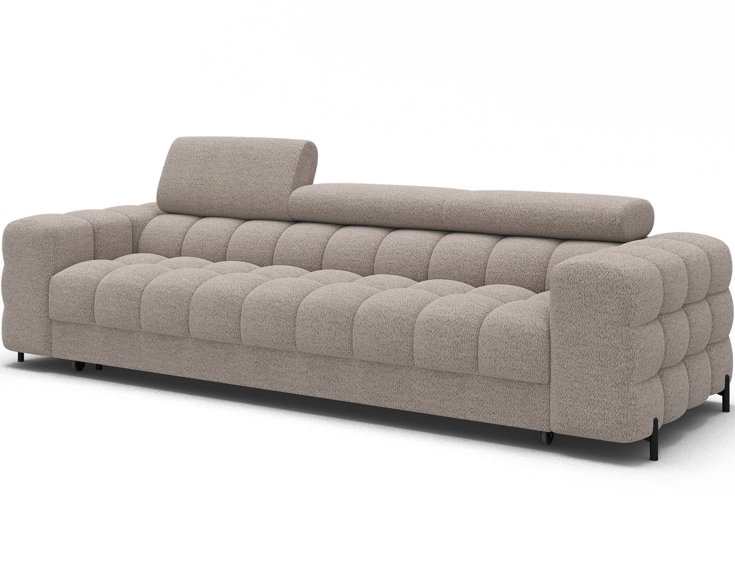 Festello 3 Seater Sleeper Chaise Sofa - Beige