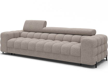 Festello 3 Seater Sleeper Chaise Sofa - Beige