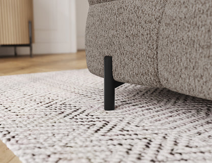 Festello 3 Seater Sleeper Chaise Sofa - Brown