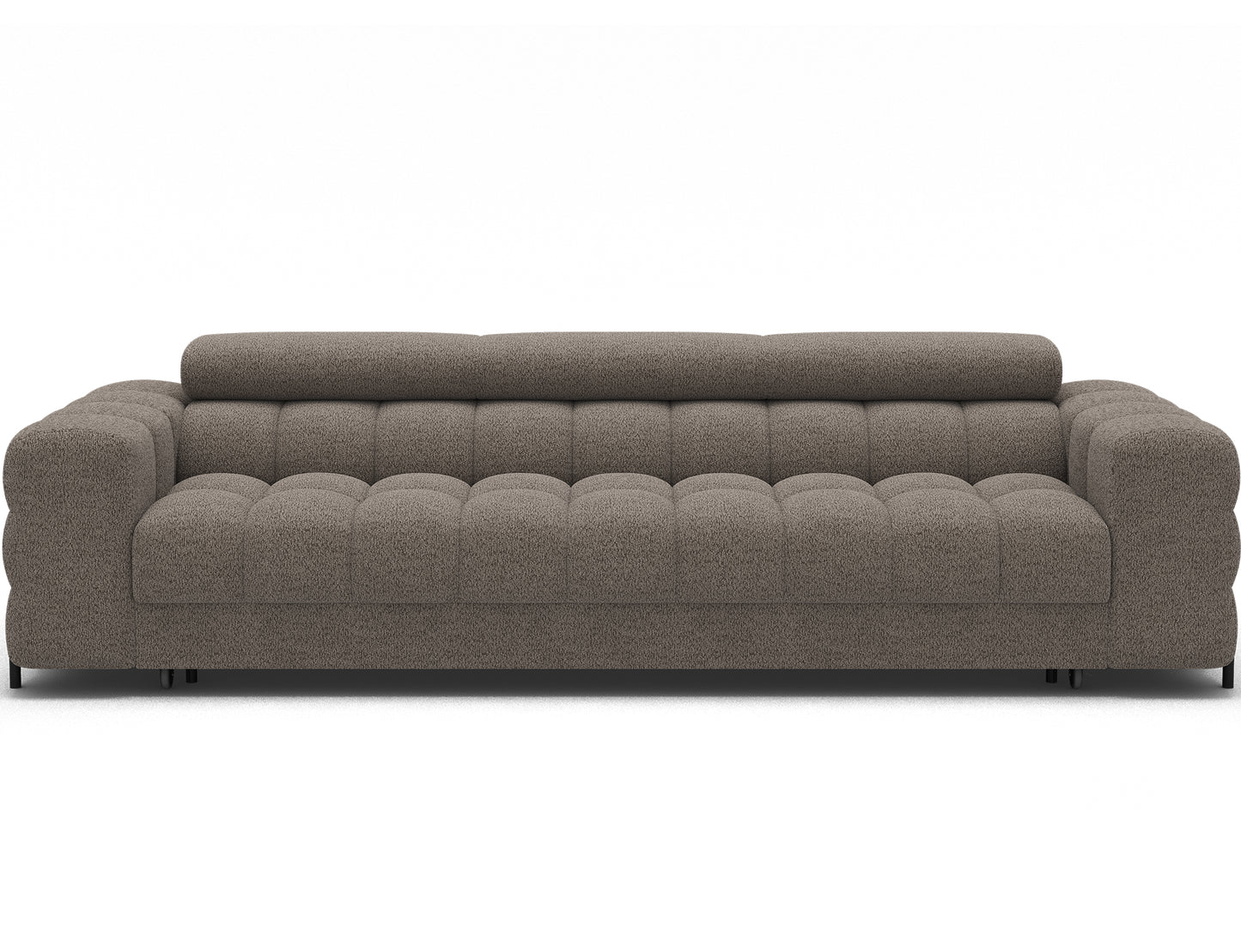 Festello 3 Seater Sleeper Chaise Sofa - Brown