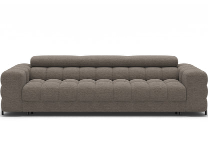 Festello 3 Seater Sleeper Chaise Sofa - Brown