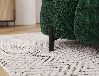 Festello 3 Seater Sleeper Chaise Sofa - Emerald Green