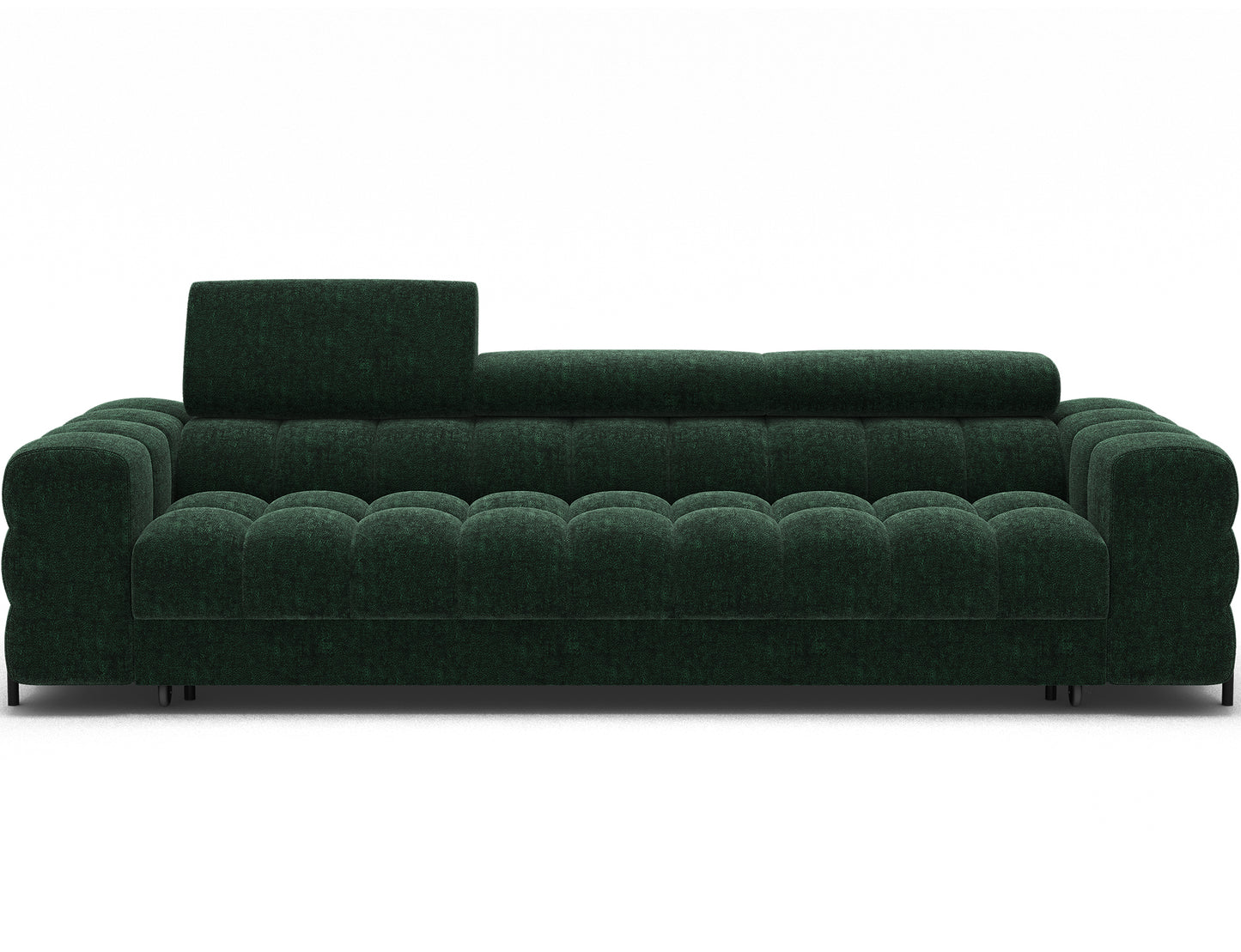 Festello 3 Seater Sleeper Chaise Sofa - Emerald Green