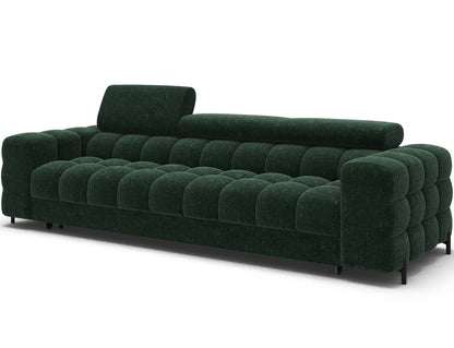 Festello 3 Seater Sleeper Chaise Sofa - Emerald Green