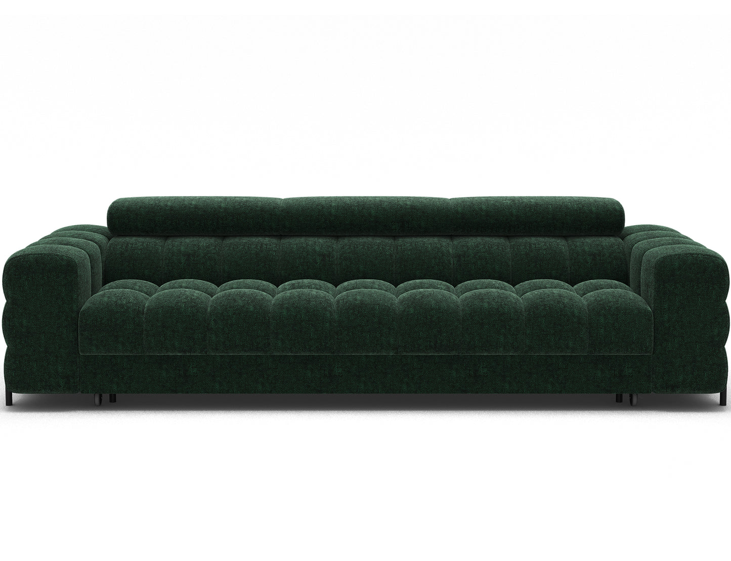 Festello 3 Seater Sleeper Chaise Sofa - Emerald Green