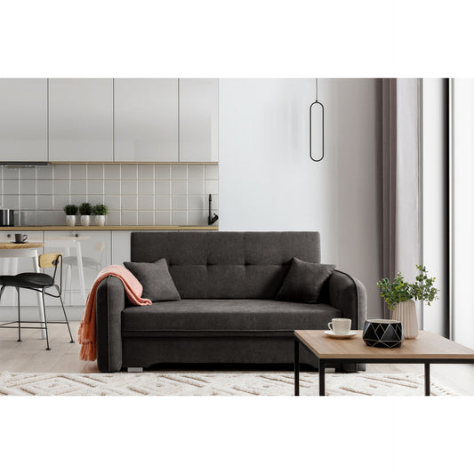 Laine Condo Style 2 Seater Storage Sleeper Sofa - Dark Grey