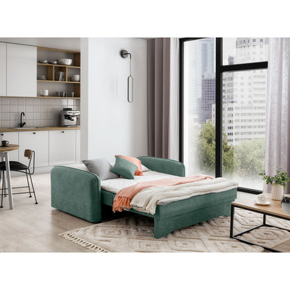 Laine Condo Style 2 Seater Storage Sleeper Sofa - Jade Green