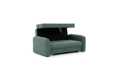 Laine Condo Style 2 Seater Storage Sleeper Sofa - Jade Green