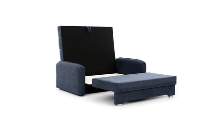 Laine Condo Style 2 Seater Storage Sleeper Sofa - Navy Blue