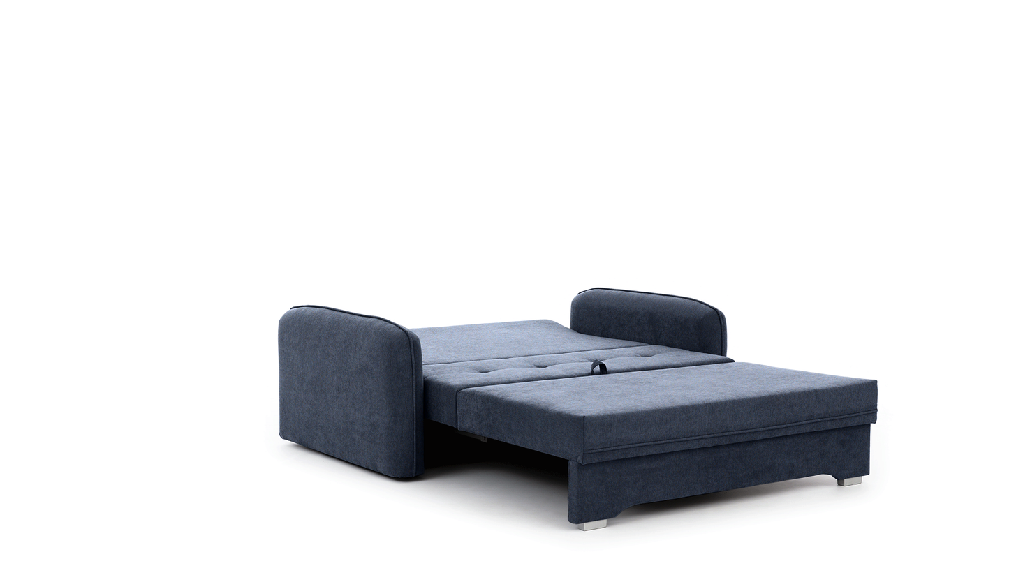Laine Condo Style 2 Seater Storage Sleeper Sofa - Navy Blue