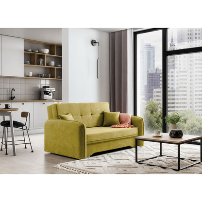 Laine Condo Style 2 Seater Storage Sleeper Sofa - Mustard