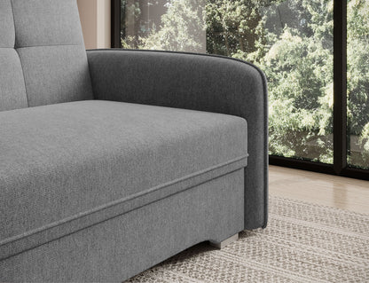 Laine Condo Style 1 Seater Storage Sleeper Sofa - Medium Grey