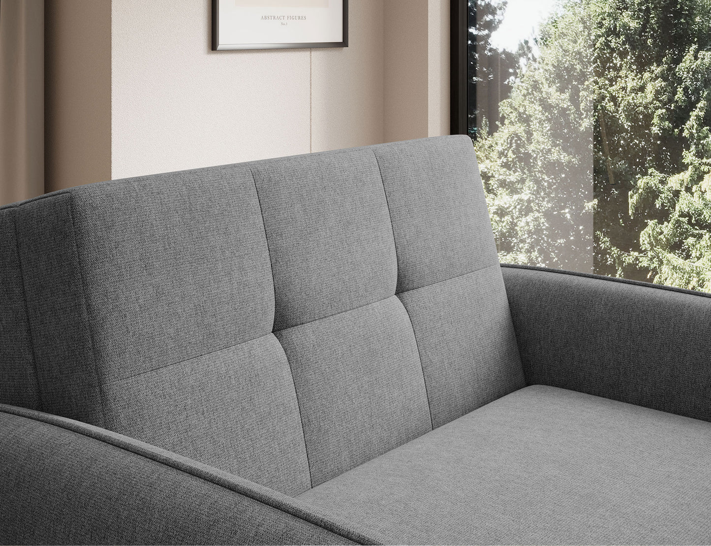 Laine Condo Style 1 Seater Storage Sleeper Sofa - Medium Grey