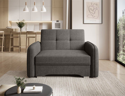 Laine Condo Style 1 Seater Storage Sleeper Sofa - Dark Grey