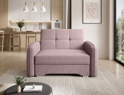 Laine Condo Style 1 Seater Storage Sleeper Sofa - Blush