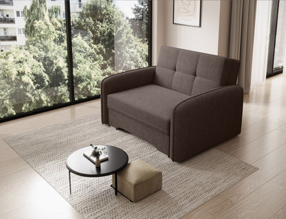 Laine Condo Style 1 Seater Storage Sleeper Sofa - Brown
