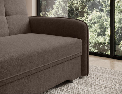 Laine Condo Style 1 Seater Storage Sleeper Sofa - Brown