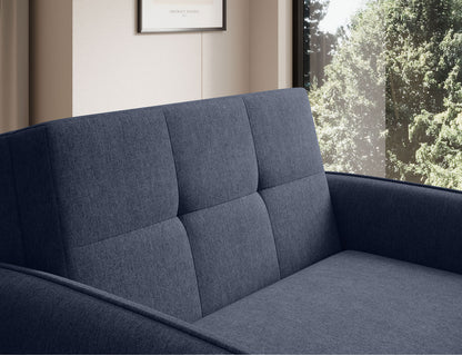 Laine Condo Style 1 Seater Storage Sleeper Sofa - Navy Blue