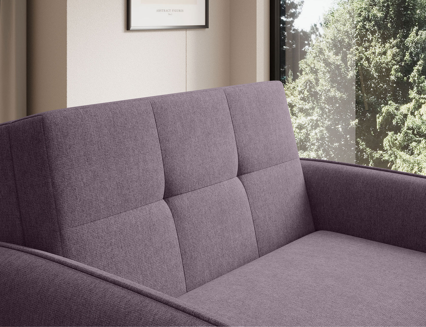 Laine Condo Style 1 Seater Storage Sleeper Sofa - Plum Purple