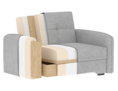 Laine Condo Style 2 Seater Storage Sleeper Sofa - Jade Green