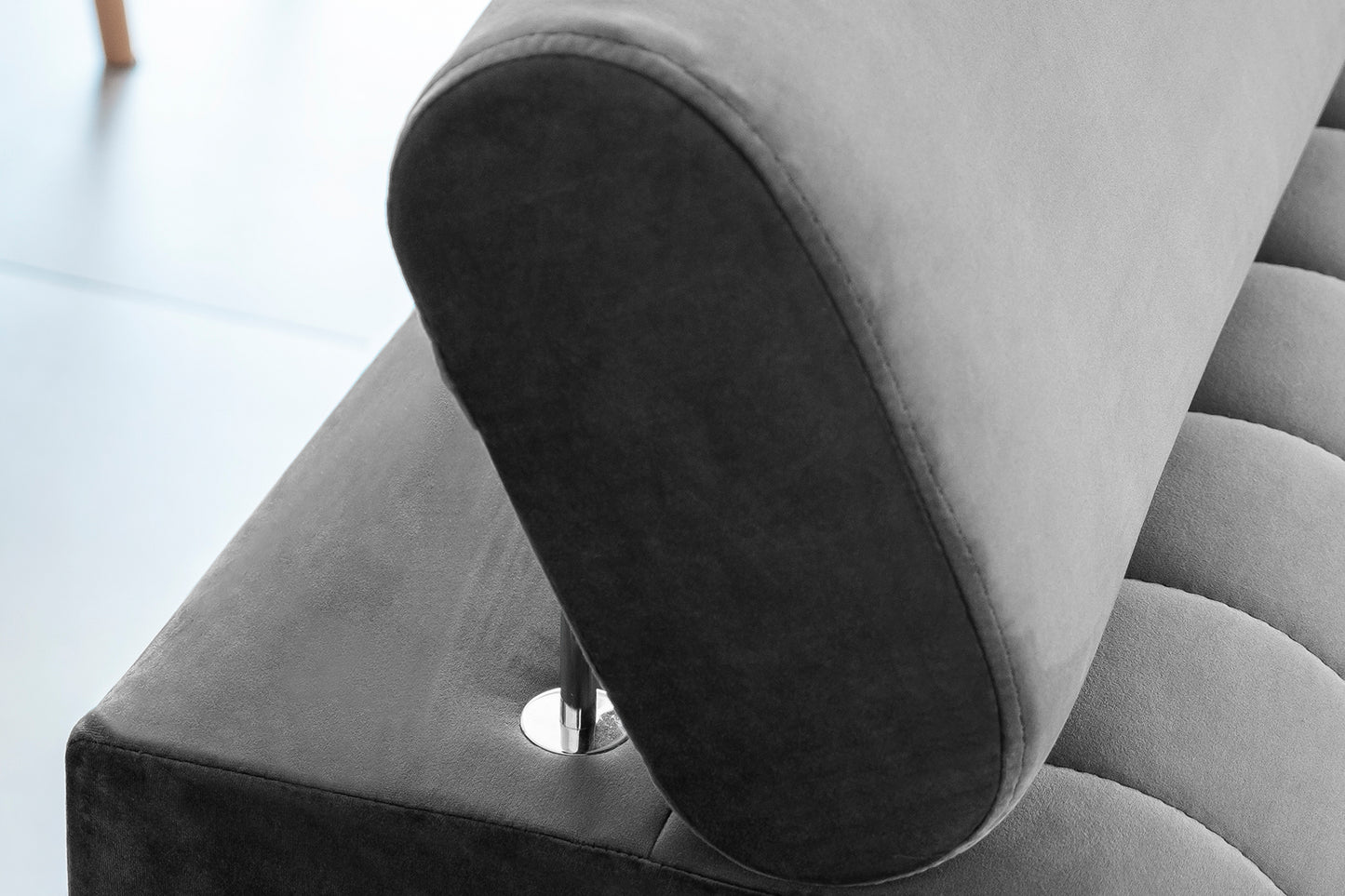 Laurence 3 Seater Velvet Sleeper Sofa - Light Grey