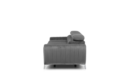 Laurence 3 Seater Velvet Sleeper Sofa - Light Grey