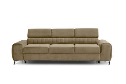 Laurence 3 Seater Velvet Sleeper Sofa - Beige