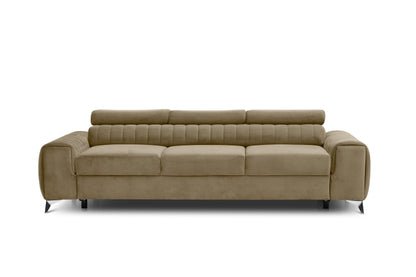 Laurence 3 Seater Velvet Sleeper Sofa - Beige