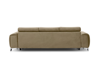 Laurence 3 Seater Velvet Sleeper Sofa - Beige