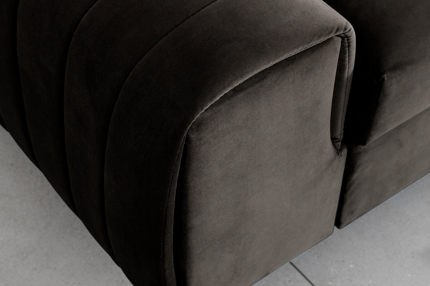 Laurence 3 Seater Velvet Sleeper Sofa - Dark Brown