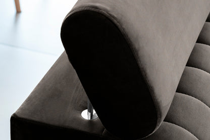 Laurence 3 Seater Velvet Sleeper Sofa - Dark Brown