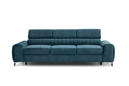 Laurence 3 Seater Velvet Sleeper Sofa - Teal Blue