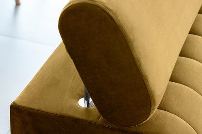 Laurence 3 Seater Velvet Sleeper Sofa - Mustard