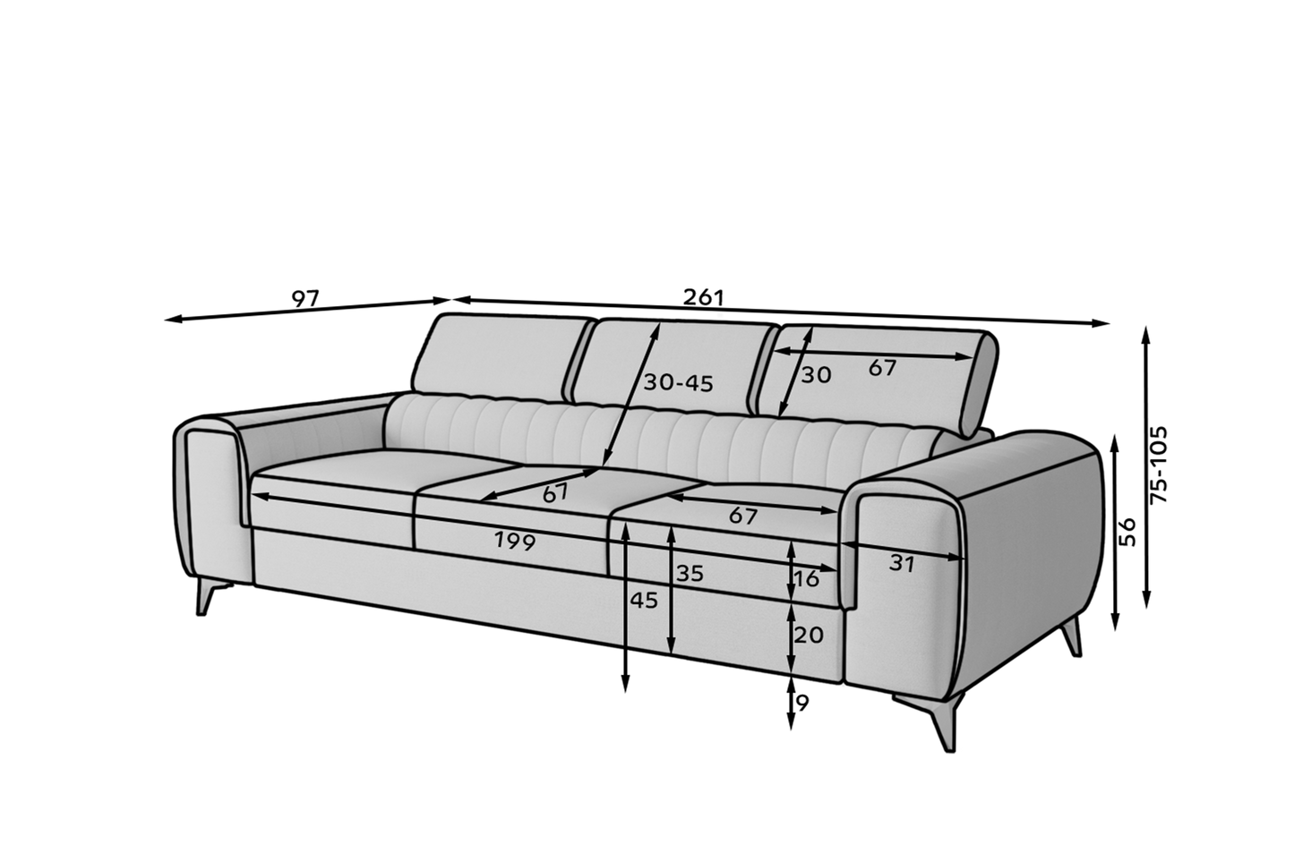 Laurence 3 Seater Velvet Sleeper Sofa - Olive Green