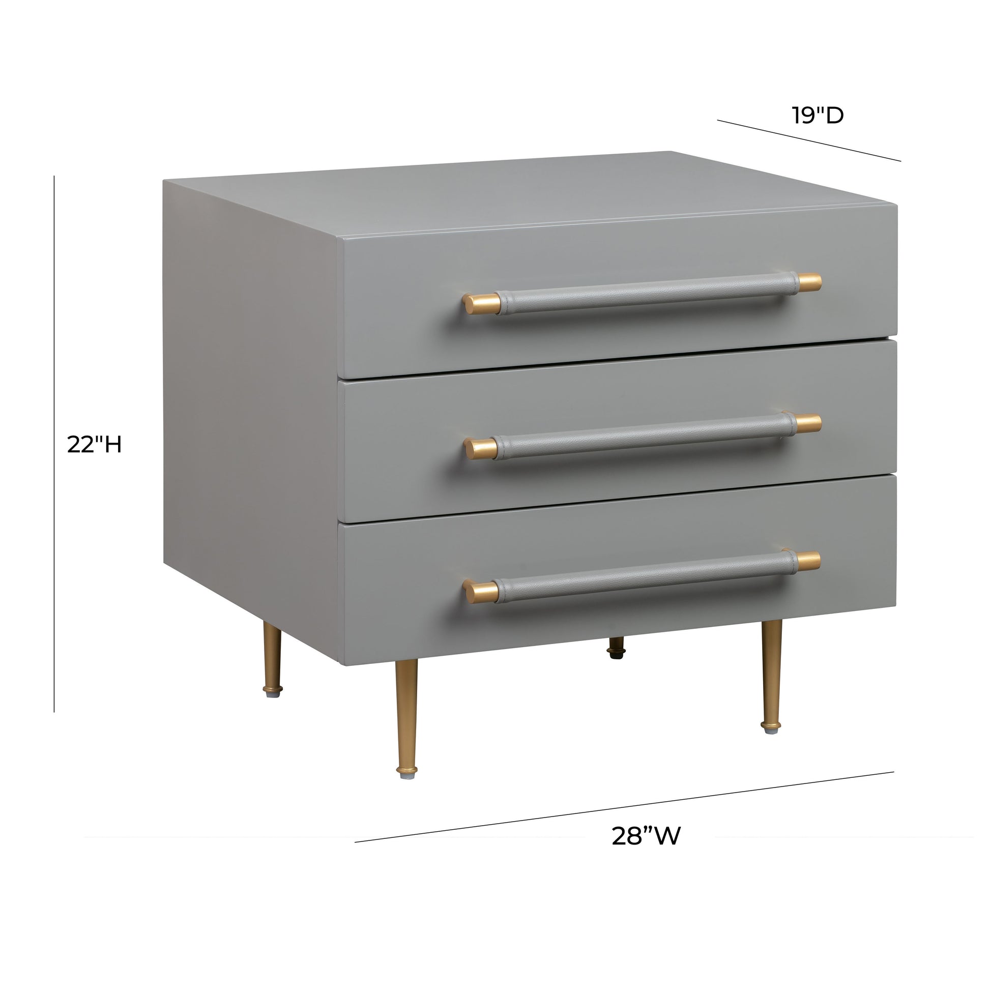 ReForm Creative Home-Slate 28" Storage Drawer Nightstand - Multiple Colors Available