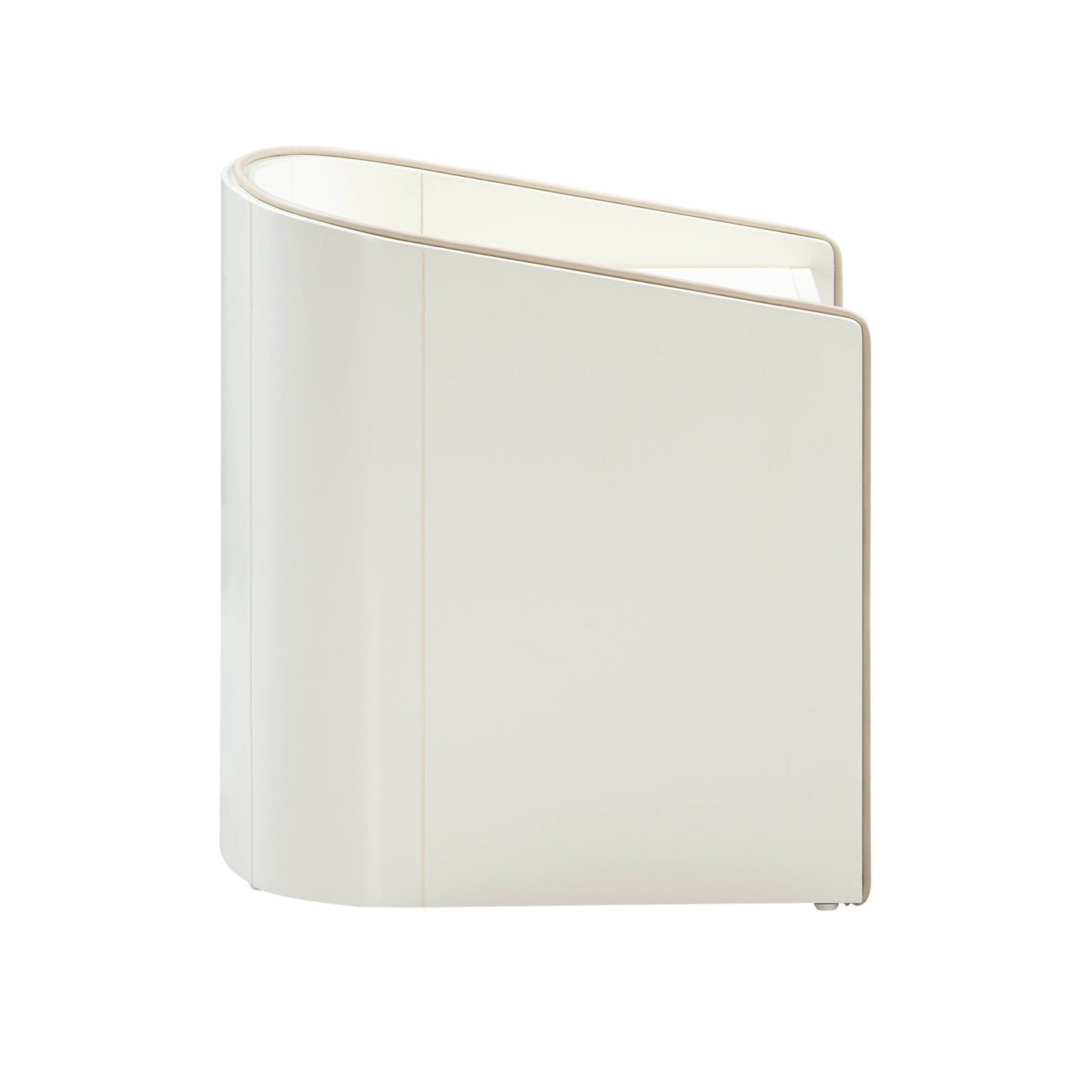 ReForm Creative Home-Cove 22" Lacquer Storage Drawer Nightstand-Cream & Black