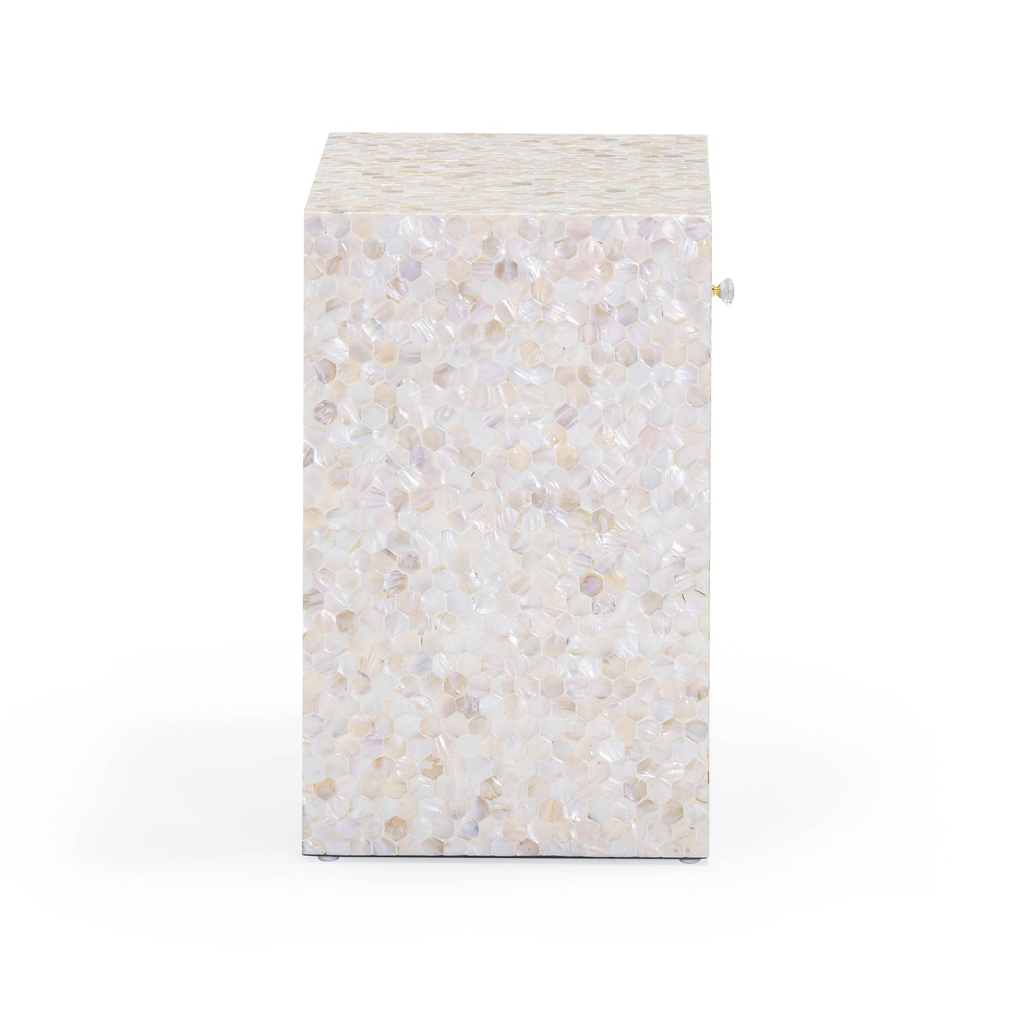 ReForm Creative Home-Opal 22" Natural Mother of Pearl Inlaid Storage Drawer Nightstand - Natural