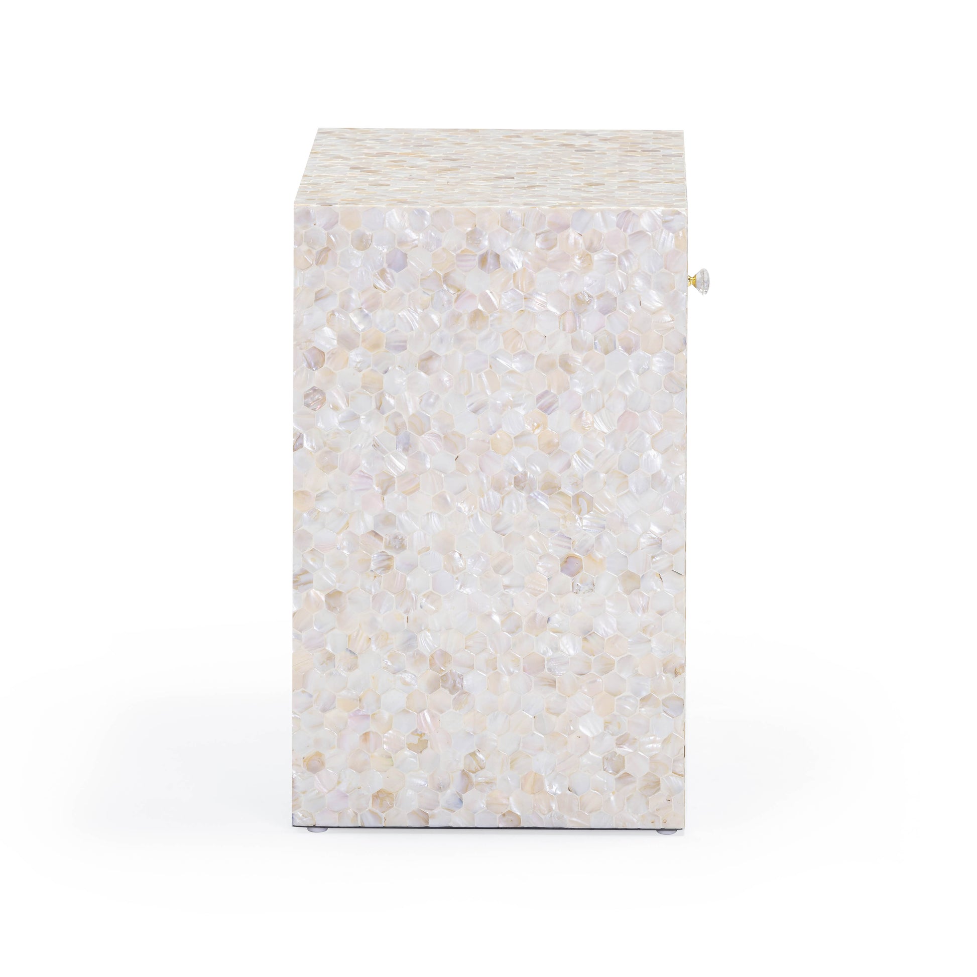 ReForm Creative Home-Opal 22" Natural Mother of Pearl Inlaid Storage Drawer Nightstand - Natural