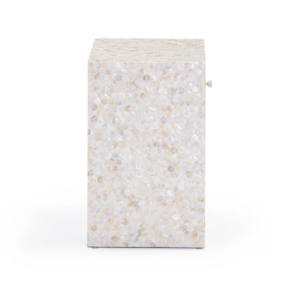 ReForm Creative Home-Opal 22" Natural Mother of Pearl Inlaid Storage Drawer Nightstand - Natural